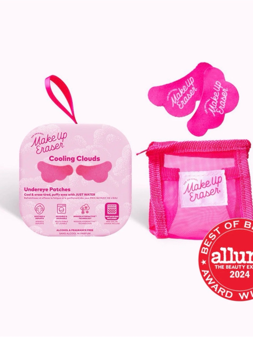 MakeUp Eraser Cooling Clouds Undereye Patches - Hot Pink